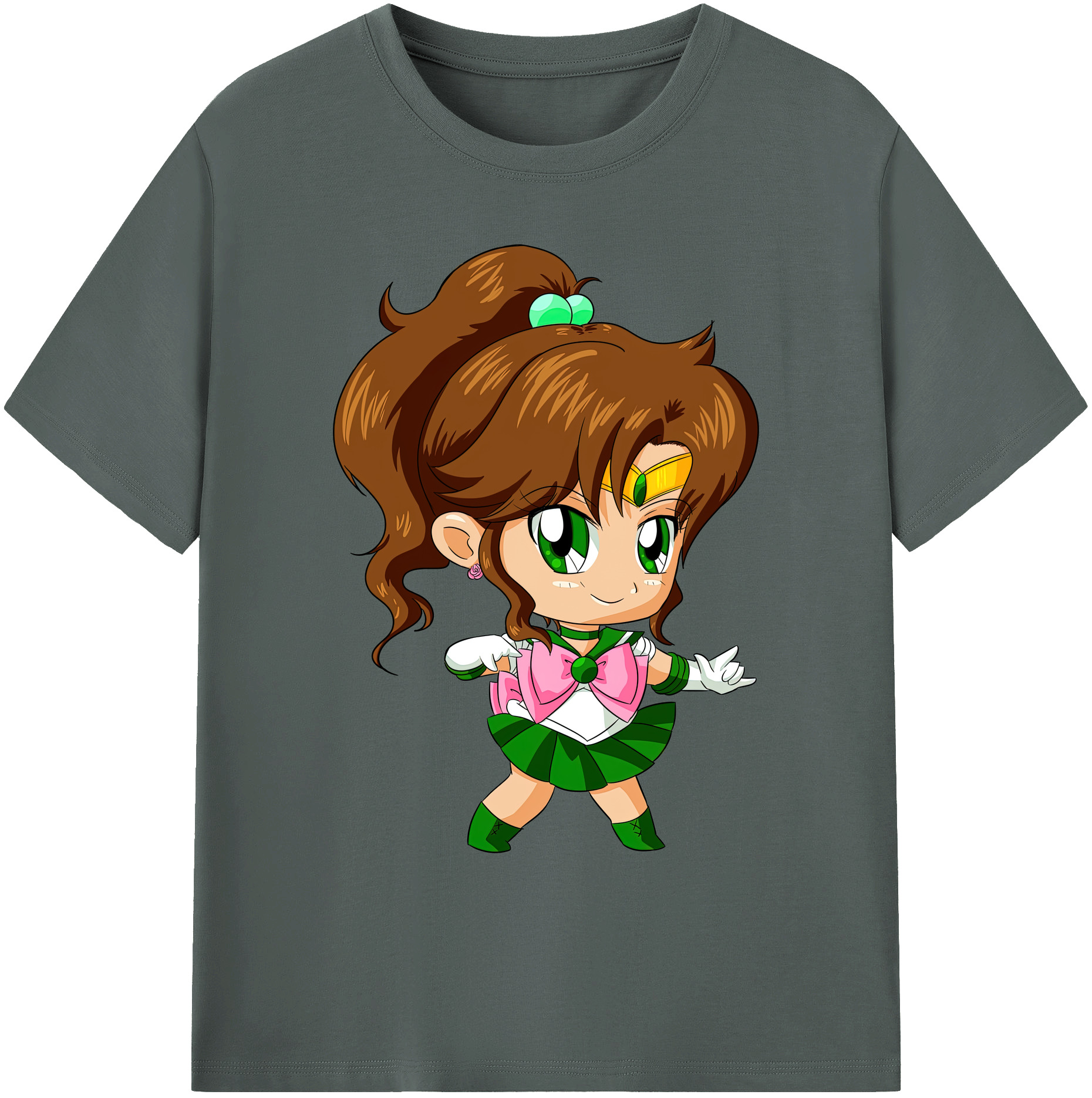 （画像用） 美少女戦士セーラームーン 木野 まこと きの まこと Sailor Moon Kino Makoto （セーラージュピター；Sailor Jupiter） 綿100％ メンズ半袖Tシャツ｜肌触りやわらか＆通気性